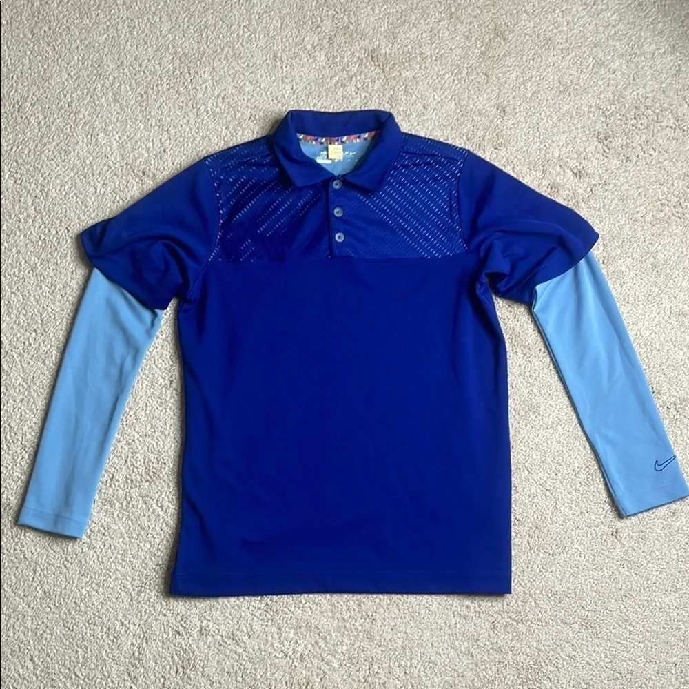 Nike Men's Blue Long Sleeve Shirt